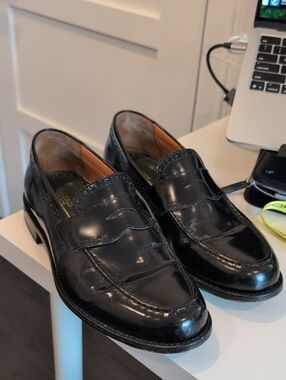 G.H. bass 1876 Men’s Black Leather Penny Loafers (US size 10)